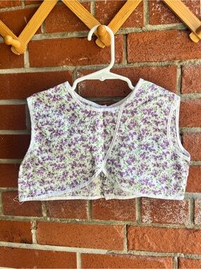Handmade Vintage Kids Ditsy Floral Cropped Tank Top